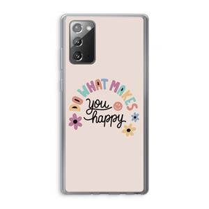CaseCompany Happy days: Samsung Galaxy Note 20 / Note 20 5G Transparant Hoesje