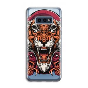 CaseCompany Tiger and Rattlesnakes: Samsung Galaxy S10e Transparant Hoesje