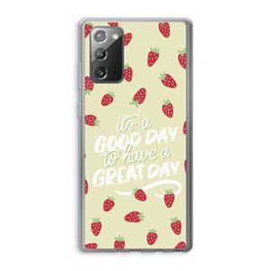 CaseCompany Don't forget to have a great day: Samsung Galaxy Note 20 / Note 20 5G Transparant Hoesje
