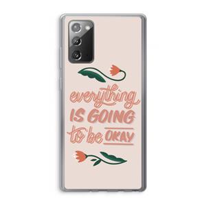 CaseCompany Optimistic flower girl: Samsung Galaxy Note 20 / Note 20 5G Transparant Hoesje