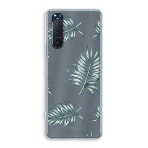 CaseCompany Simple leaves: Sony Xperia 5 II Transparant Hoesje
