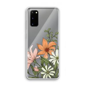 CaseCompany Floral bouquet: Samsung Galaxy S20 Transparant Hoesje