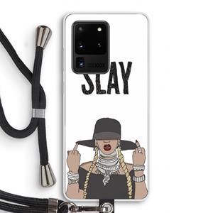 CaseCompany Slay All Day: Samsung Galaxy S20 Ultra Transparant Hoesje met koord