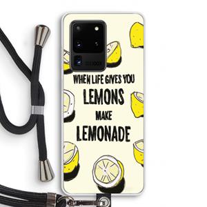 CaseCompany Lemonade: Samsung Galaxy S20 Ultra Transparant Hoesje met koord