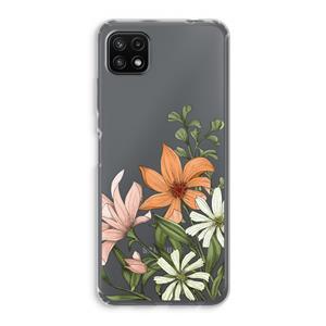 CaseCompany Floral bouquet: Samsung Galaxy A22 5G Transparant Hoesje