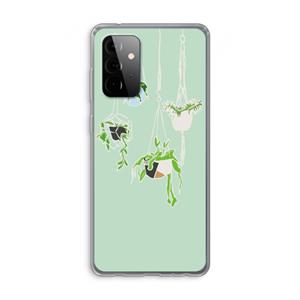CaseCompany Hang In There: Samsung Galaxy A72 Transparant Hoesje