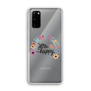 CaseCompany Happy days: Samsung Galaxy S20 Transparant Hoesje