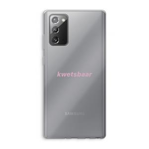 CaseCompany kwetsbaar: Samsung Galaxy Note 20 / Note 20 5G Transparant Hoesje