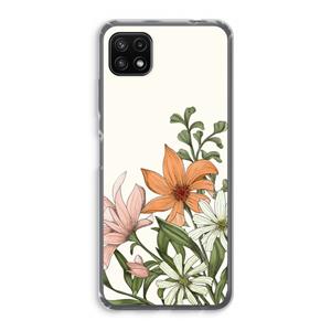 CaseCompany Floral bouquet: Samsung Galaxy A22 5G Transparant Hoesje