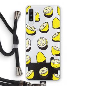 CaseCompany When Life Gives You Lemons...: Samsung Galaxy A70 Transparant Hoesje met koord