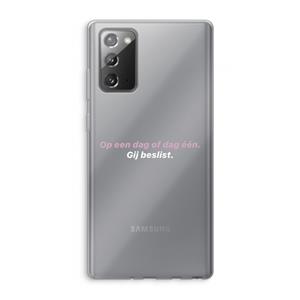 CaseCompany gij beslist: Samsung Galaxy Note 20 / Note 20 5G Transparant Hoesje