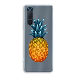 CaseCompany Grote ananas: Sony Xperia 5 II Transparant Hoesje