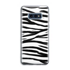 CaseCompany Zebra pattern: Samsung Galaxy S10e Transparant Hoesje