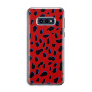 CaseCompany Red Leopard: Samsung Galaxy S10e Transparant Hoesje