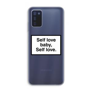 CaseCompany Self love: Samsung Galaxy A03s Transparant Hoesje