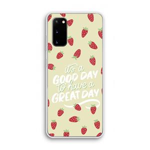 CaseCompany Don't forget to have a great day: Samsung Galaxy S20 Transparant Hoesje