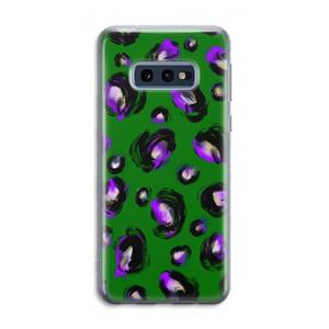 CaseCompany Green Cheetah: Samsung Galaxy S10e Transparant Hoesje