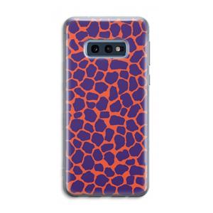 CaseCompany Purple Giraffe: Samsung Galaxy S10e Transparant Hoesje