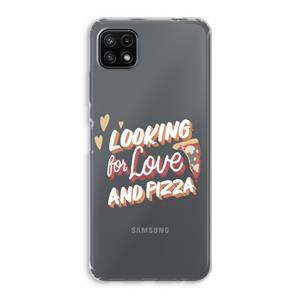 CaseCompany Pizza is the answer: Samsung Galaxy A22 5G Transparant Hoesje