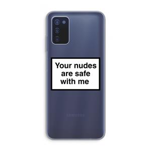 CaseCompany Safe with me: Samsung Galaxy A03s Transparant Hoesje