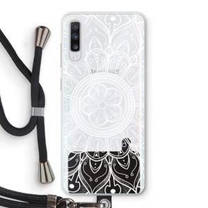 CaseCompany Roses Are Red: Samsung Galaxy A70 Transparant Hoesje met koord