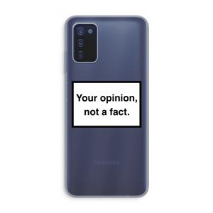 CaseCompany Your opinion: Samsung Galaxy A03s Transparant Hoesje