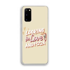 CaseCompany Pizza is the answer: Samsung Galaxy S20 Transparant Hoesje