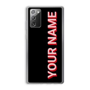 CaseCompany Namecase: Samsung Galaxy Note 20 / Note 20 5G Transparant Hoesje
