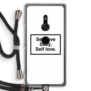 CaseCompany Self love: Sony Xperia XZ2 Transparant Hoesje met koord