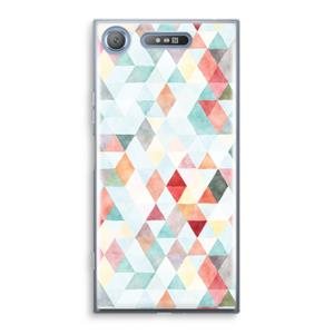 CaseCompany Gekleurde driehoekjes pastel: Sony Xperia XZ1 Transparant Hoesje
