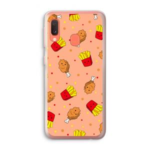 CaseCompany Chicken 'n Fries: Samsung Galaxy A20e Transparant Hoesje