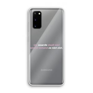 CaseCompany uw waarde daalt niet: Samsung Galaxy S20 Transparant Hoesje