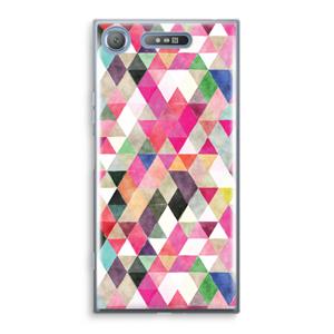 CaseCompany Gekleurde driehoekjes: Sony Xperia XZ1 Transparant Hoesje