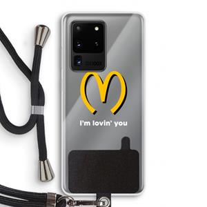 CaseCompany I'm lovin' you: Samsung Galaxy S20 Ultra Transparant Hoesje met koord