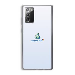 CaseCompany MSN: Samsung Galaxy Note 20 / Note 20 5G Transparant Hoesje