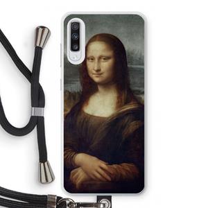 CaseCompany Mona Lisa: Samsung Galaxy A70 Transparant Hoesje met koord