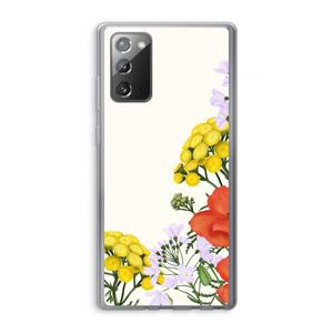 CaseCompany Wilde bloemen: Samsung Galaxy Note 20 / Note 20 5G Transparant Hoesje