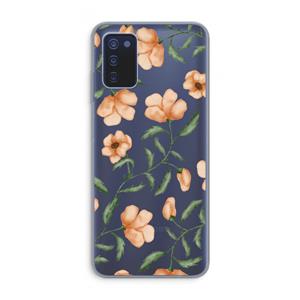 CaseCompany Peachy flowers: Samsung Galaxy A03s Transparant Hoesje