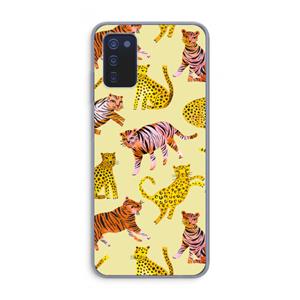 CaseCompany Cute Tigers and Leopards: Samsung Galaxy A03s Transparant Hoesje