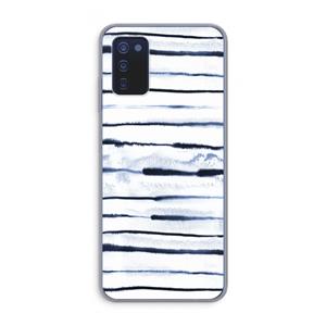 CaseCompany Ink Stripes: Samsung Galaxy A03s Transparant Hoesje