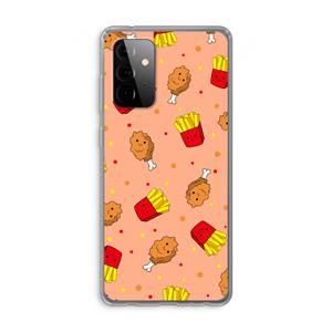 CaseCompany Chicken 'n Fries: Samsung Galaxy A72 Transparant Hoesje