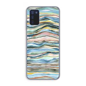 CaseCompany Watercolor Agate: Samsung Galaxy A03s Transparant Hoesje