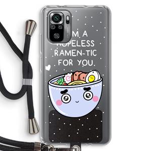 CaseCompany I'm A Hopeless Ramen-Tic For You: Xiaomi Redmi Note 10S Transparant Hoesje met koord