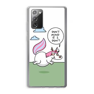 CaseCompany Unicorn: Samsung Galaxy Note 20 / Note 20 5G Transparant Hoesje
