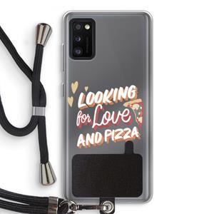 CaseCompany Pizza is the answer: Samsung Galaxy A41 Transparant Hoesje met koord