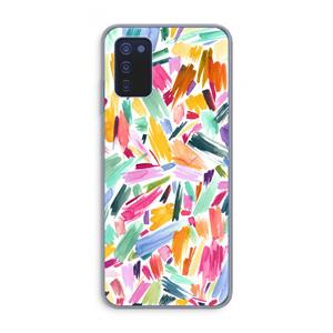 CaseCompany Watercolor Brushstrokes: Samsung Galaxy A03s Transparant Hoesje