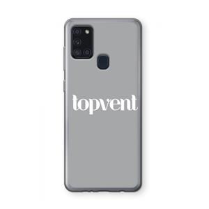 CaseCompany Topvent Grijs Wit: Samsung Galaxy A21s Transparant Hoesje
