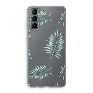 CaseCompany Simple leaves: Samsung Galaxy S21 Transparant Hoesje
