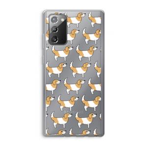 CaseCompany Doggy: Samsung Galaxy Note 20 / Note 20 5G Transparant Hoesje