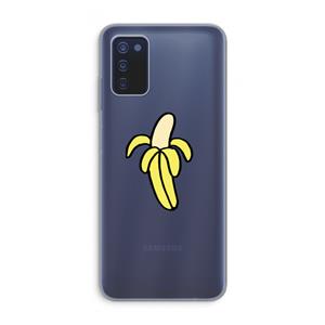 CaseCompany Banana: Samsung Galaxy A03s Transparant Hoesje
